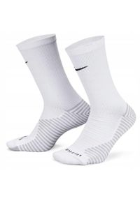 Skarpety Nike Strike sportowe. Kolor: biały. Sport: piłka nożna
