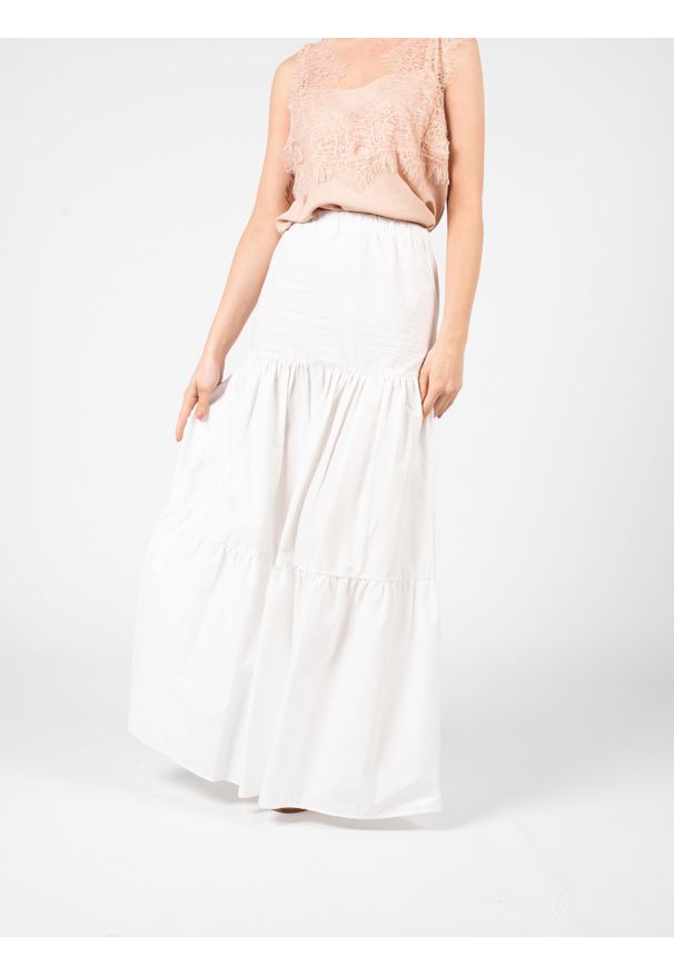 Pinko Spódnica "Dignity 2" | 1G17SN Y6VW | Kobieta | Biały. Okazja: na co dzień. Kolor: biały. Materiał: bawełna. Styl: elegancki, casual