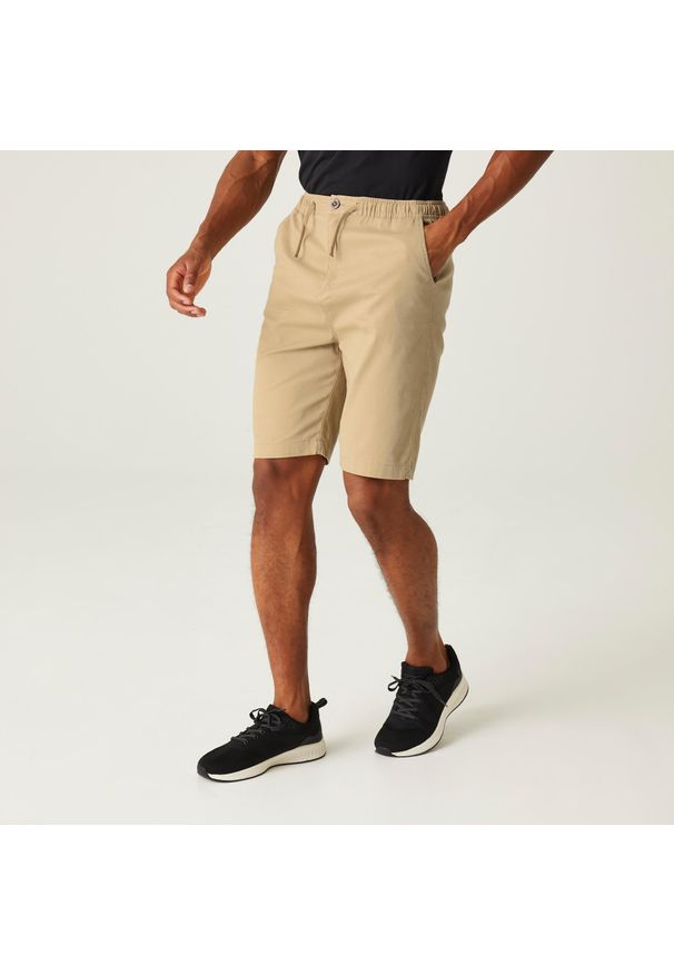 Regatta - Męskie spodenki chino Aldan Casual. Kolor: beżowy. Materiał: bawełna, materiał. Sport: turystyka piesza