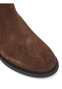 TOMMY HILFIGER - Tommy Hilfiger Sztyblety Flag Boot FW0FW08780 Brązowy. Kolor: brązowy. Materiał: zamsz, skóra #3