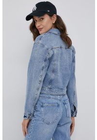 Vero Moda kurtka jeansowa damska przejściowa. Okazja: na co dzień. Kolor: niebieski. Materiał: jeans. Styl: casual #4