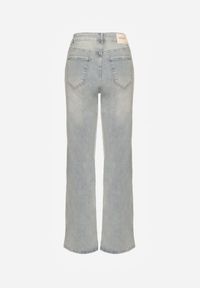 Renee - Jasnoniebieskie Szerokie Jeansy High Waist Lanosisa. Okazja: na co dzień. Stan: podwyższony. Kolor: niebieski. Styl: elegancki, casual #8