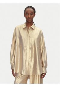 ACCESS FASHION Koszula 53-7016-922 Złoty Loose Fit. Kolor: złoty. Materiał: syntetyk