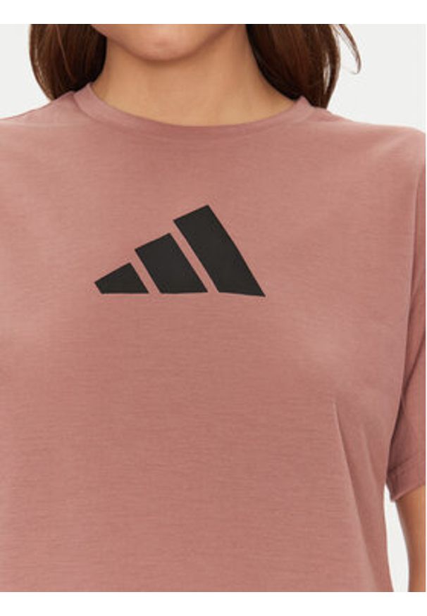 Adidas - adidas Koszulka techniczna Train Essentials Big Logo Performance JM0629 Różowy Regular Fit. Kolor: różowy. Materiał: syntetyk