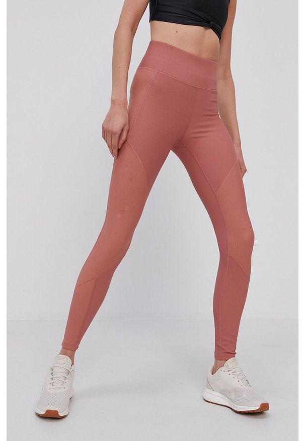 Only Play - Legginsy. Stan: podwyższony. Kolor: różowy. Materiał: dzianina. Wzór: gładki