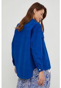 Answear Lab kurtka jeansowa damska przejściowa oversize. Kolor: niebieski. Materiał: jeans. Styl: wakacyjny #3