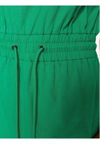 Karl Lagerfeld - KARL LAGERFELD Sukienka codzienna 230W2231 Zielony Regular Fit. Okazja: na co dzień. Typ kołnierza: dekolt w karo. Kolor: zielony. Materiał: bawełna. Typ sukienki: proste. Styl: casual