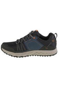 skechers - Buty do chodzenia męskie Skechers Escape Plan. Zapięcie: sznurówki. Kolor: niebieski, pomarańczowy, szary, wielokolorowy. Materiał: syntetyk, materiał, skóra. Szerokość cholewki: normalna. Model: Skechers Sport. Sport: turystyka piesza