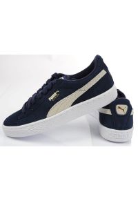 Buty Puma Suede 355110 50 niebieskie. Okazja: na co dzień. Zapięcie: sznurówki. Kolor: niebieski. Materiał: syntetyk, kauczuk, materiał, guma, skóra. Szerokość cholewki: normalna. Model: Puma Suede #8