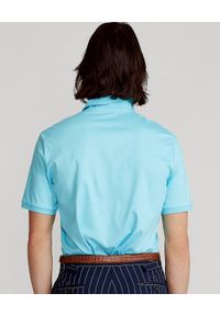 Ralph Lauren - RALPH LAUREN - Niebieska koszulka polo Custom Slim Fit. Okazja: na co dzień. Typ kołnierza: polo. Kolor: niebieski. Materiał: bawełna. Wzór: haft, kolorowy. Styl: casual #5