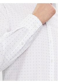 Calvin Klein Koszula K10K112091 Biały Slim Fit. Kolor: biały. Materiał: bawełna