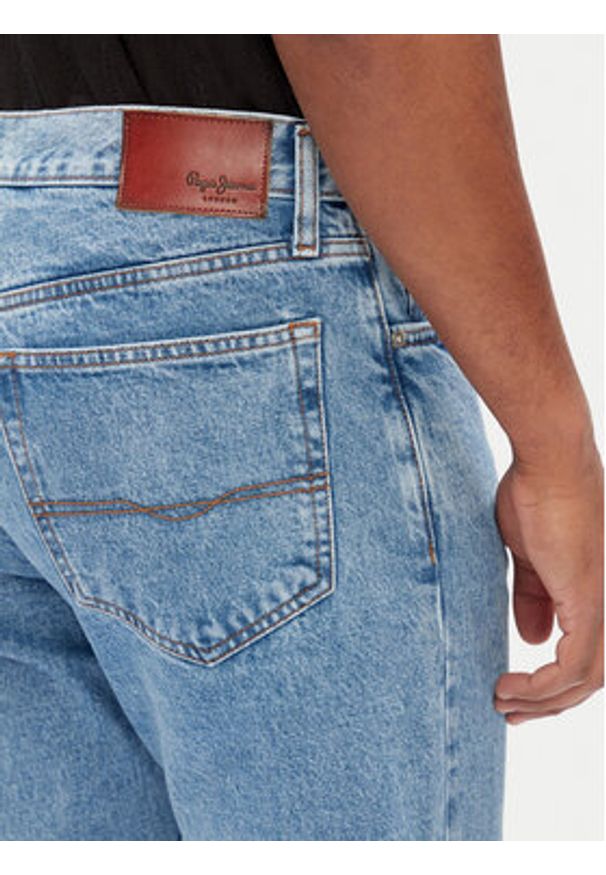 Pepe Jeans Jeansy PM207394 Niebieski Straight Fit. Kolor: niebieski