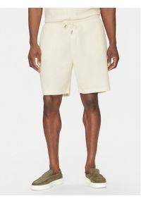 Guess Szorty sportowe M5GD41 KCRY0 Écru Regular Fit. Materiał: syntetyk. Styl: sportowy