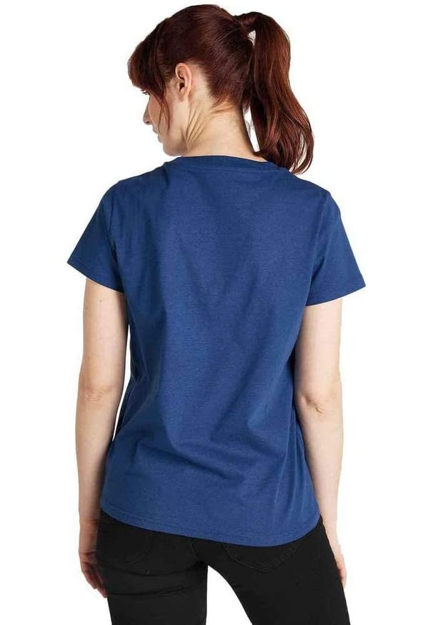 Lee - LEE SEASONAL GRAPHIC TEE DAMSKI T-SHIRT KOSZULKA NADRUK REGULAR FIT WASHED BLUE L41OFELR 112109108. Wzór: nadruk