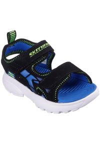 skechers - Sandały Skechers Razor Splash - Aqua, Dzieci. Kolor: niebieski. Materiał: materiał
