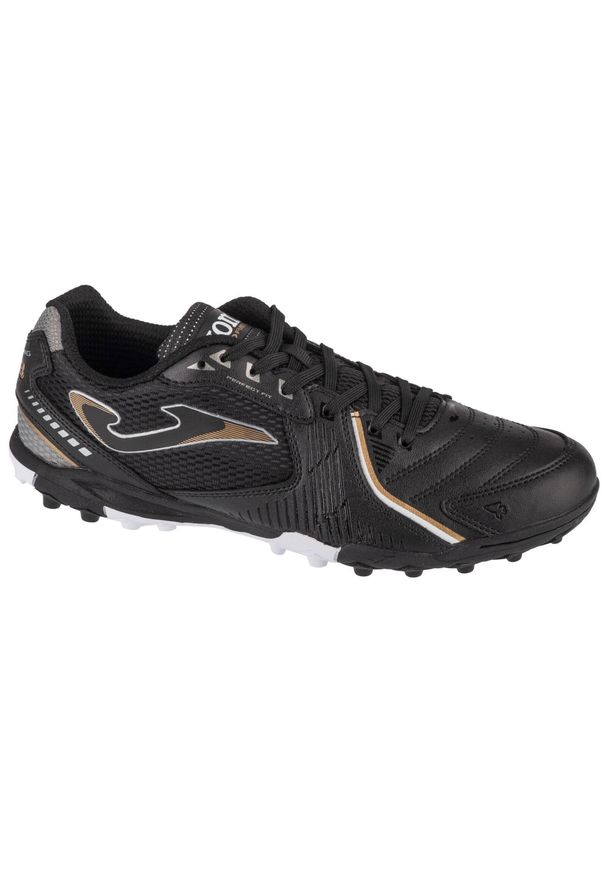 Buty piłkarskie męskie Joma DRIBLING 2401 TURF DRIW2401TF. Zapięcie: sznurówki. Kolor: czarny. Materiał: guma, materiał, syntetyk. Szerokość cholewki: normalna. Sport: piłka nożna