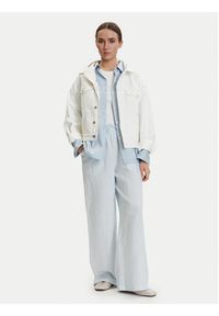 Tommy Jeans Spodnie materiałowe DW0DW22285 Niebieski jasny Loose Fit. Kolor: niebieski. Materiał: len #5