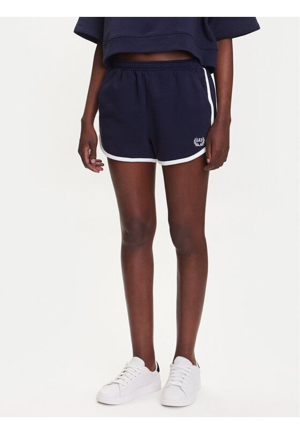GAP - Gap Szorty sportowe 778453-01 Granatowy Regular Fit. Kolor: niebieski. Materiał: bawełna
