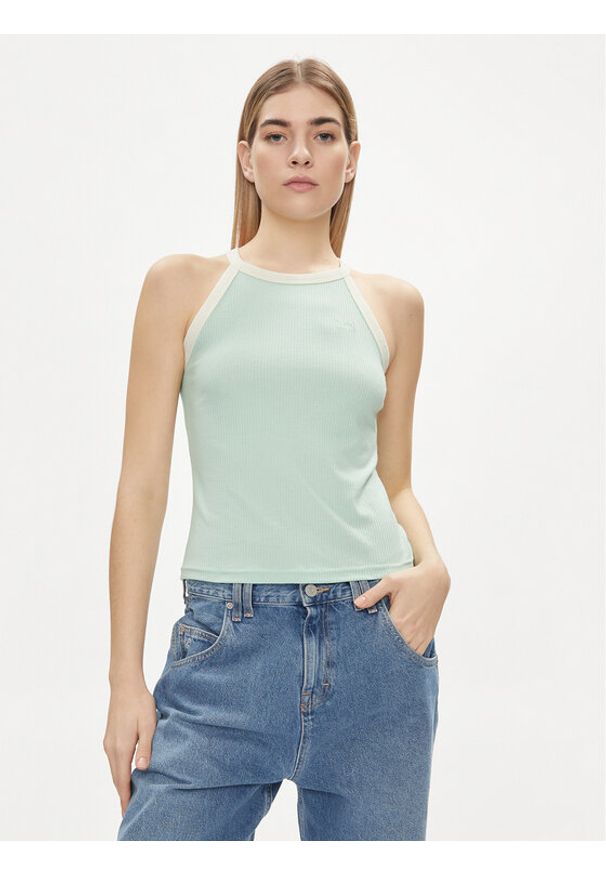 Lee Top 112350226 Zielony Slim Fit. Kolor: zielony. Materiał: syntetyk