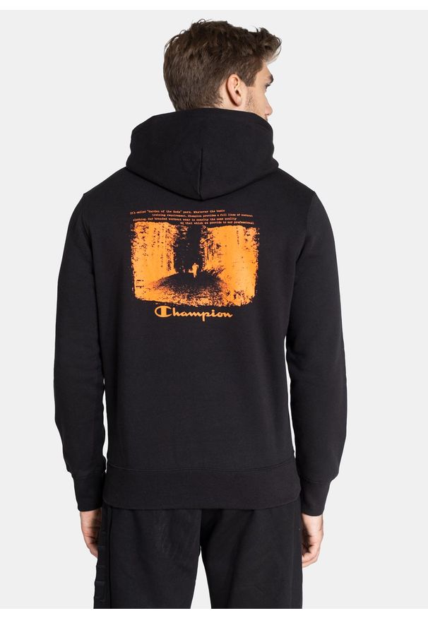 Bluza męska Champion Athletic Digital Print Organic Cotton Blend Hoodie (216961-KK001). Kolor: czarny. Materiał: materiał. Wzór: nadruk. Styl: sportowy, elegancki