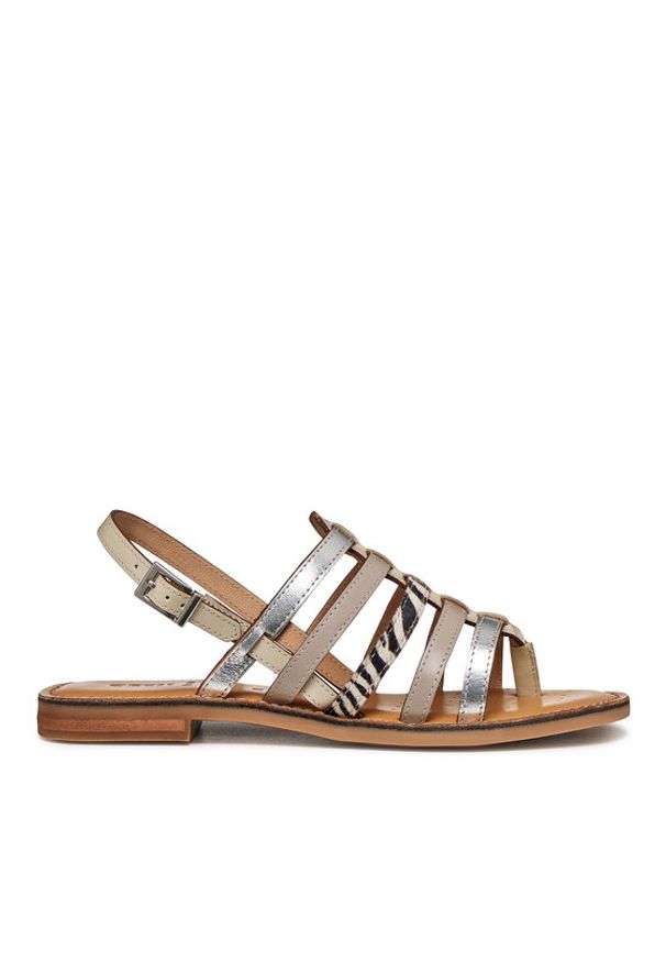 Geox Sandały D Maddalusiac D65YMB 0N6QS C5Y1S Kolorowy. Materiał: skóra. Wzór: kolorowy