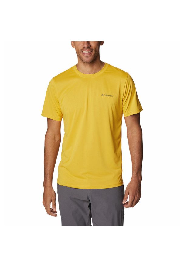columbia - Koszulka Męska Columbia Hike Crew T-Shirt. Kolor: żółty