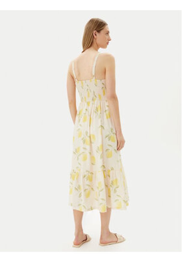 only - ONLY Sukienka letnia Eve 15350884 Beżowy Regular Fit. Kolor: beżowy. Materiał: wiskoza. Sezon: lato