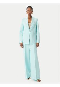Maryley Marynarka 26EB187/43AC Turkusowy Regular Fit. Kolor: turkusowy. Materiał: syntetyk #2