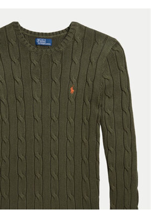 Polo Ralph Lauren Sweter 211891640030 Zielony Regular Fit. Typ kołnierza: polo. Kolor: zielony. Materiał: bawełna