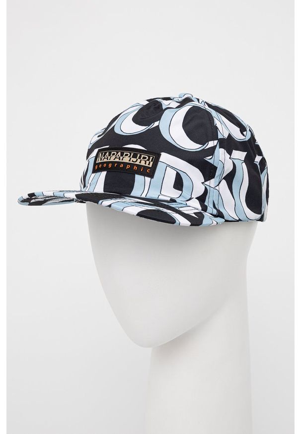 Napapijri czapka Napapijri X Fiorucci wzorzysta. Kolor: niebieski