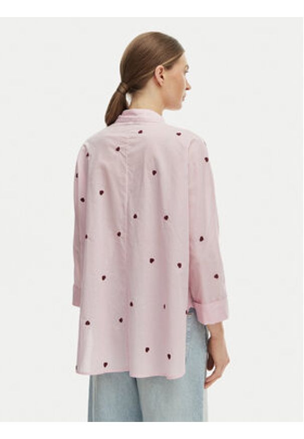 only - ONLY Koszula 15283743 Różowy Box Fit. Kolor: różowy. Materiał: bawełna