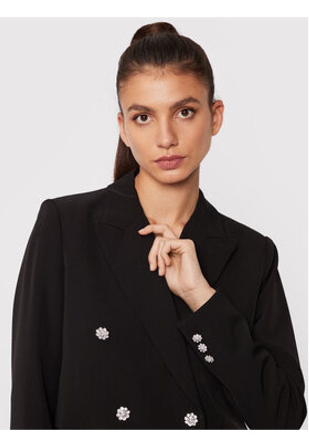 Custommade Marynarka Firdos 999425821 Czarny Regular Fit. Kolor: czarny. Materiał: syntetyk