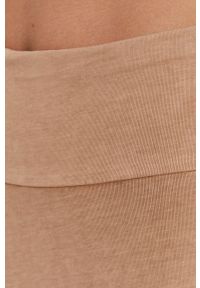Reebok Classic Legginsy H11213 damskie kolor beżowy gładkie. Stan: podwyższony. Kolor: beżowy. Wzór: gładki #3