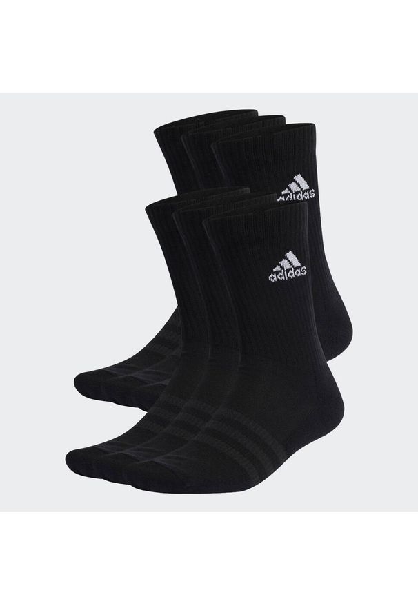 Adidas - Cushioned Sportswear Crew Socks 6 Pairs. Kolor: biały, czarny, wielokolorowy. Materiał: materiał. Sport: fitness