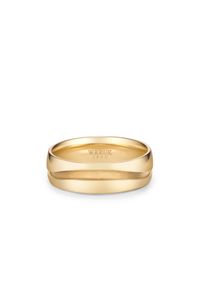 W.KRUK - Obrączka ślubna złota Sperare męska. Materiał: złote. Kolor: złoty. Wzór: aplikacja, gładki #1