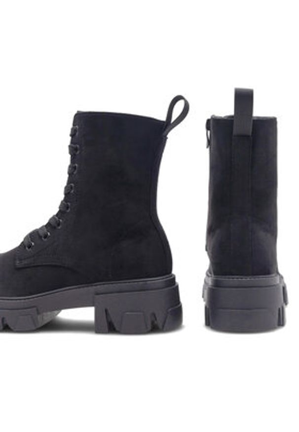 DeeZee Trzewiki WS5598-23 Czarny. Kolor: czarny. Materiał: materiał