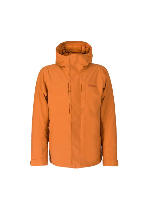 Kurtka przeciwdeszczowa męska Marmot Greenpoint Gore Tex. Kolor: pomarańczowy. Technologia: Gore-Tex. Sport: turystyka piesza