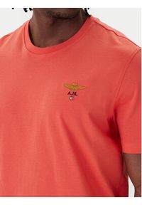 Aeronautica Militare T-Shirt 261TS1580UJ00372 Pomarańczowy Regular Fit. Kolor: pomarańczowy. Materiał: bawełna #3