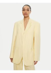 JACQUEMUS Marynarka 22E213JA101 Żółty Regular Fit. Kolor: żółty. Materiał: wiskoza #1