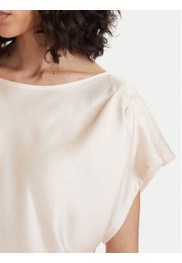 Maryley Bluzka 26EB013/31SA Beżowy jasny Regular Fit. Kolor: beżowy. Materiał: wiskoza #4