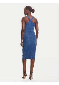 Fracomina Sukienka jeansowa FP25SD4001D46402 Niebieski Slim Fit. Kolor: niebieski. Materiał: bawełna #3