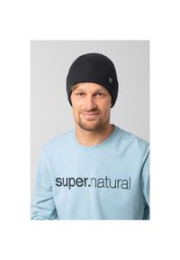 Czapka SUPER.NATURAL Riffler Beanie. Kolor: czarny. Styl: sportowy
