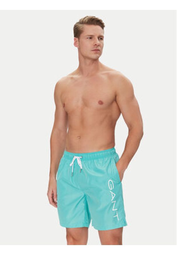 GANT - Gant Szorty kąpielowe 920006300 Niebieski Regular Fit. Kolor: niebieski. Materiał: syntetyk