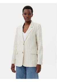 Vero Moda Marynarka Mindy 10304657 Beżowy Oversize. Kolor: beżowy. Materiał: wiskoza