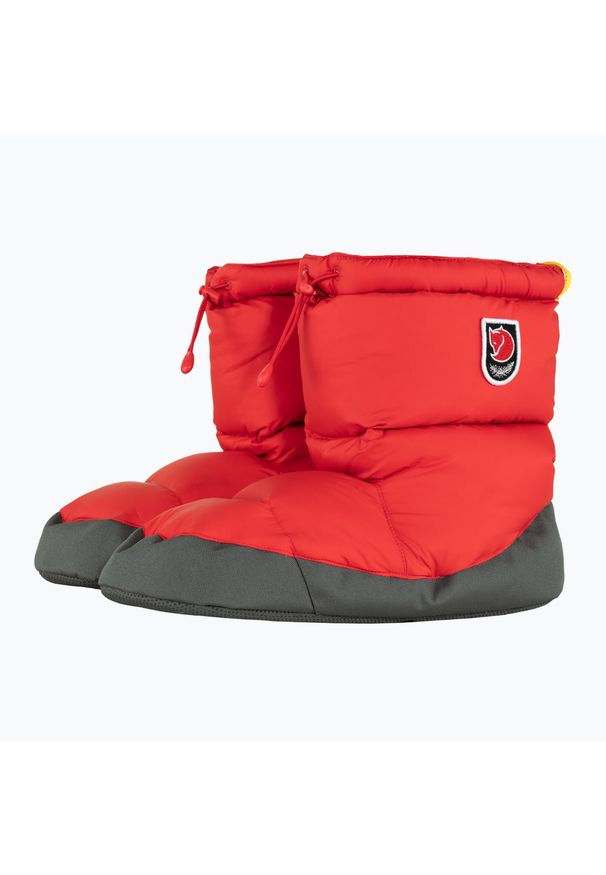 Kapcie Fjällräven Expedition Down Booties. Kolor: czerwony