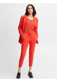 ICHI Spodnie materiałowe 20104757 Pomarańczowy Slim Fit. Kolor: pomarańczowy. Materiał: syntetyk #5