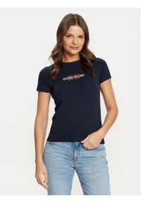 Guess T-Shirt W4YI03 J1314 Niebieski Regular Fit. Kolor: niebieski. Materiał: bawełna