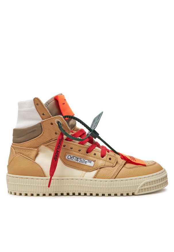 OFF-WHITE - Off-White Sneakersy OMIA065S22LEA0030461 Brązowy. Kolor: brązowy. Materiał: skóra