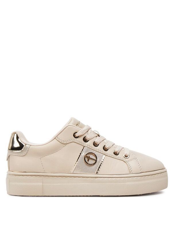 Sneakersy Tamaris. Kolor: beżowy
