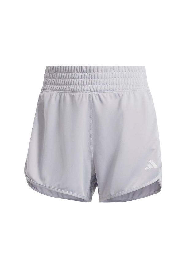 Adidas - Szorty Pacer Essentials Knit High-Rise. Kolor: szary. Materiał: materiał